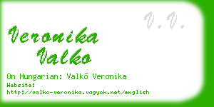veronika valko business card